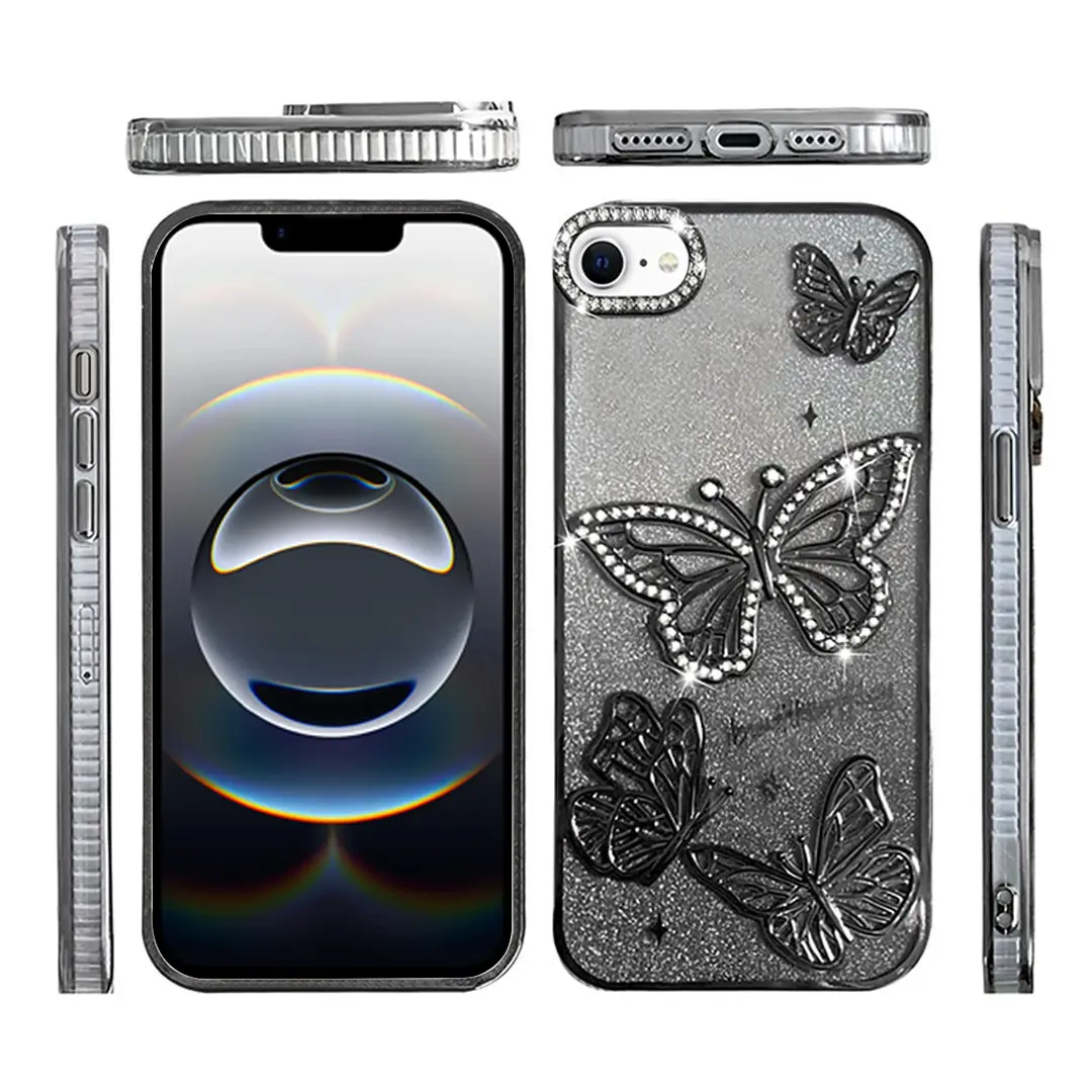 iPhone 16E Butterfly Freedom TPU Case Black